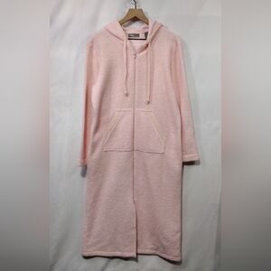 Studio Pink Fuzzy Zip-Up Hoodie Women's M Pink Cozy Comfy Warm Casual Winter